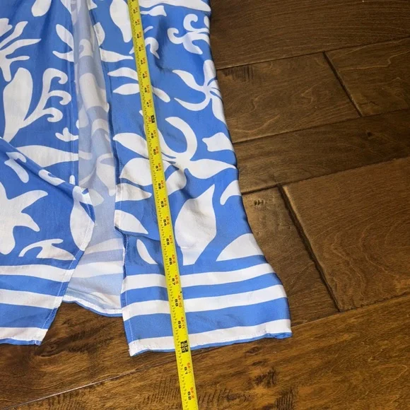 NWT Surf Gypsy Blue and White Floral Dress size large $73 - Picture 8 of 13